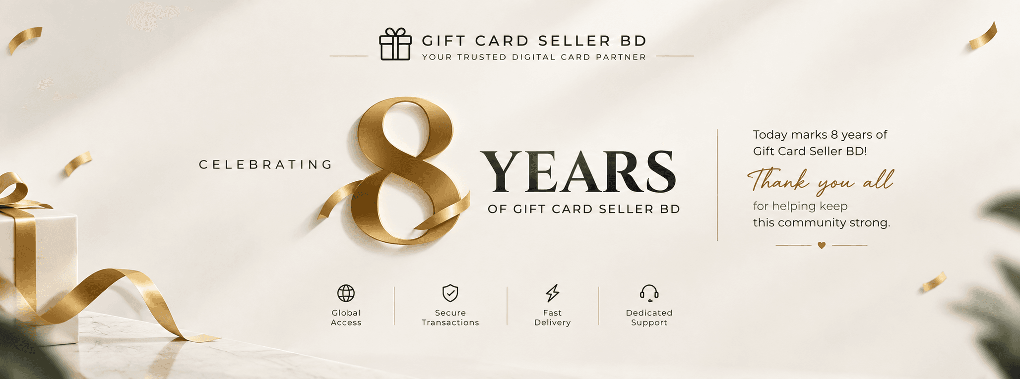 Gift Card Seller BD 8 Years Celebration