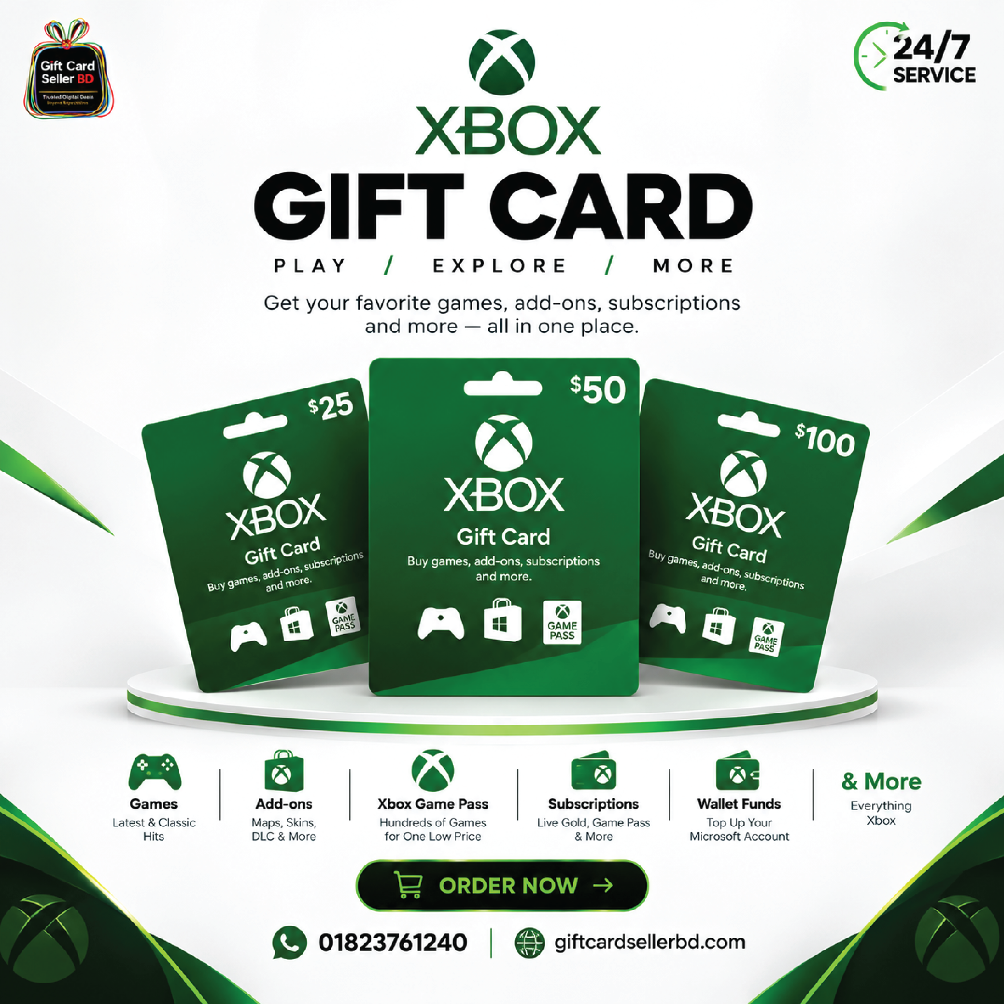 Xbox Gift Card & Game Pass (US)